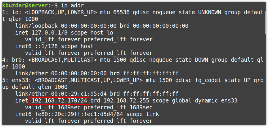 how to set ip address in linux by command